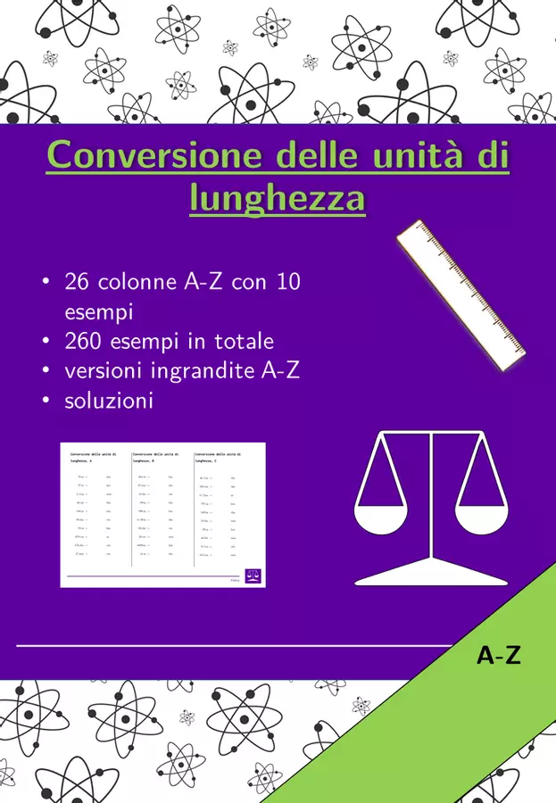Conversione delle unità di lunghezza | fisica | 26 colonne Esercizi - Conversione delle unità di lunghezza | fisica | 26 colonne - Materiali Matematici - Pagina di copertina