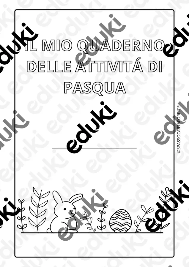 COMPITI DI PASQUA PER CLASSE PRIMA CON GIOCHI E ATTIVITÀ Esercizi - COMPITI DI PASQUA PER CLASSE PRIMA CON GIOCHI E ATTIVITÀ - Spassocartaforbice - Pagina di copertina