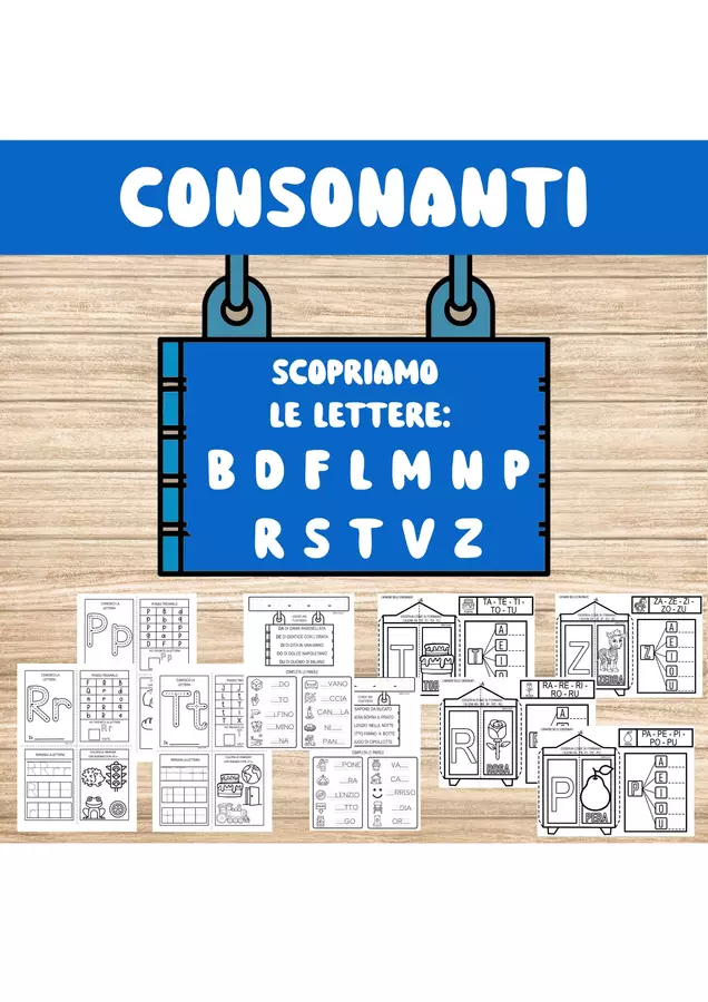 LE CONSONANTI E LE SUE SILLABE Esercizi - LE CONSONANTI E LE SUE SILLABE - Nikki_Giochi - Pagina di copertina