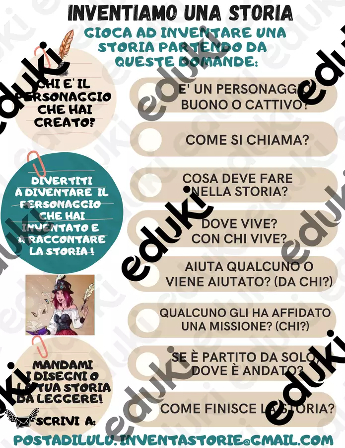 INVENTARE PERSONAGGI GIOCANDO CON LA SCRITTURA CREATIVA Esercizi - INVENTARE PERSONAGGI GIOCANDO CON LA SCRITTURA CREATIVA - Lulu l'InventaStorie - Pagina di copertina