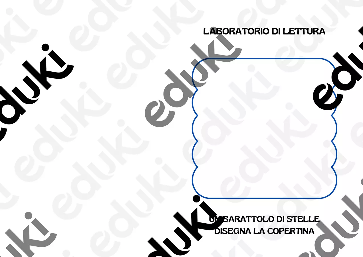 Scheda laboratorio lettura UN BARATTOLO DI STELLE Esercizi - Scheda laboratorio lettura UN BARATTOLO DI STELLE - La maestra Fantasia - Pagina di copertina