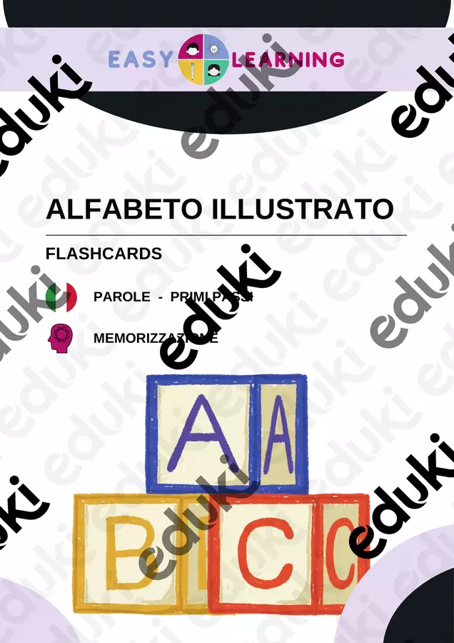 Impara l'Alfabeto con le Flashcards / Italiano Esercizi - Impara l'Alfabeto con le Flashcards / Italiano - Easy Learning Academy - Pagina di copertina