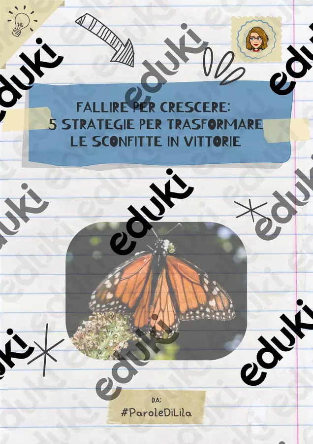 FALLIRE PER CRESCERE: 5 STRATEGIE DA SCONFITTE IN VITTORIE Esercizi - FALLIRE PER CRESCERE: 5 STRATEGIE DA SCONFITTE IN VITTORIE - Parole di Lila - Pagina di copertina