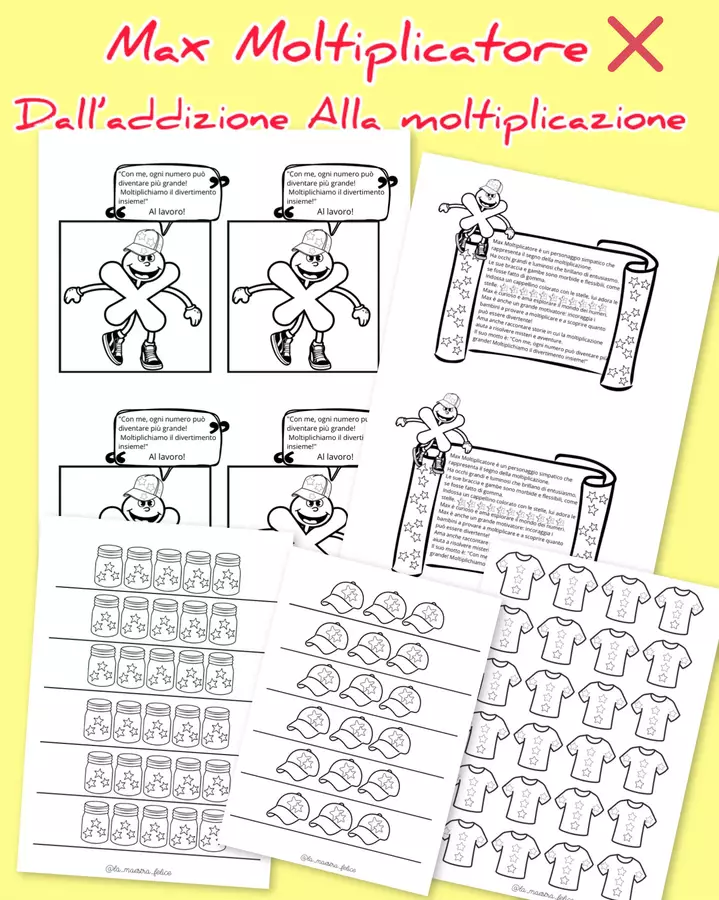 MAX MOLTIPLICATORE Esercizi - MAX MOLTIPLICATORE - La maestra felice - Pagina di copertina
