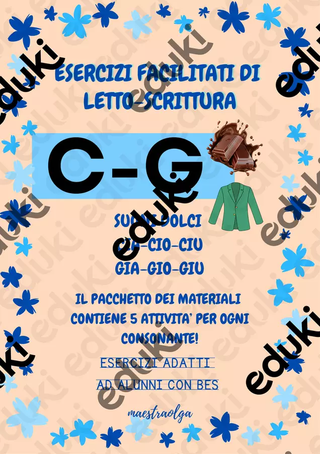 CIA-CIO-CIU-GIA-GIO-GIU - Esercizi facilitati Esercizi - CIA-CIO-CIU-GIA-GIO-GIU - Esercizi facilitati - maestraolga88 - Pagina di copertina