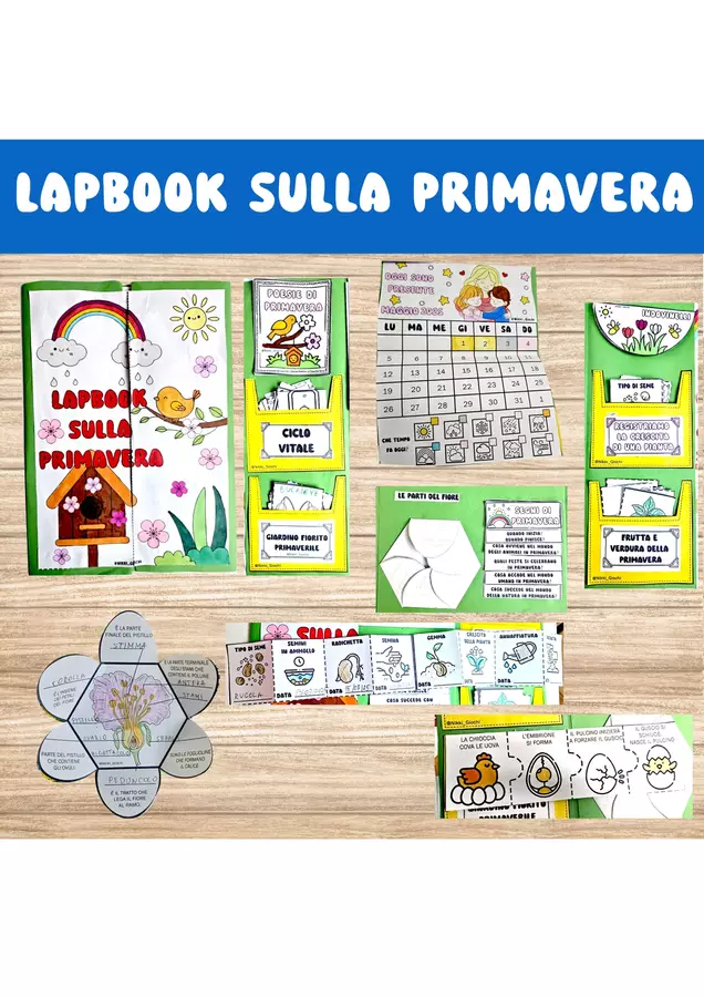 🌸 Lapbook sulla Primavera Esercizi - 🌸 Lapbook sulla Primavera - Nikki_Giochi - Pagina di copertina