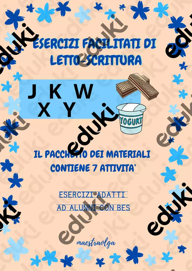 Lettere straniere- Esercizi facilitati di letto-scrittura Esercizi - Lettere straniere- Esercizi facilitati di letto-scrittura - maestraolga88 - Pagina di copertina