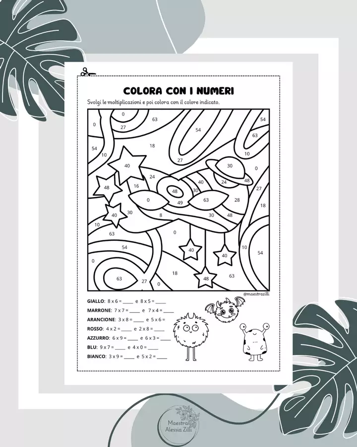 Colora con i numeri - CARNEVALE Esercizi - Colora con i numeri - CARNEVALE - Maestra Zilli - Pagina di copertina
