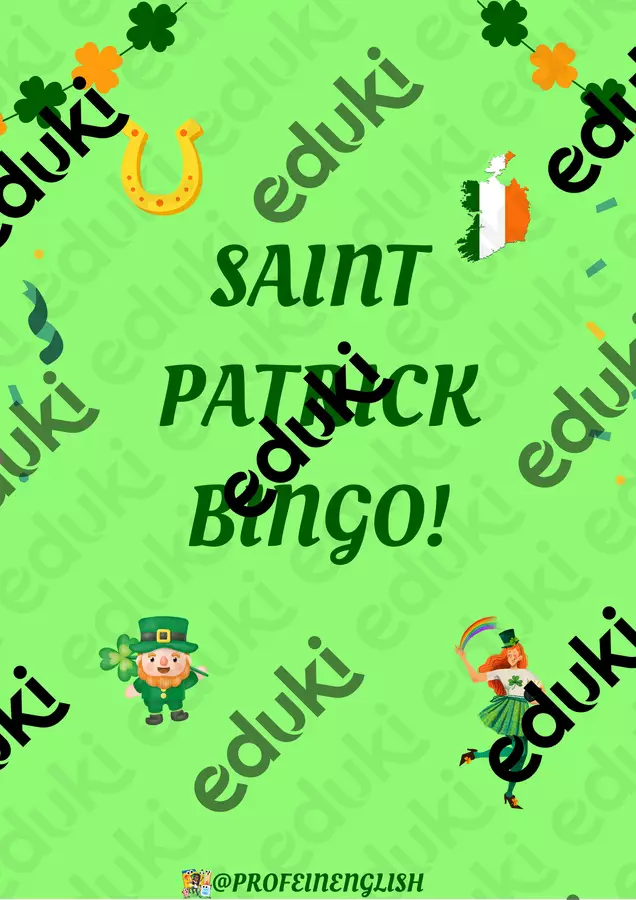 Bingo di San Patrizio! Giochi - Bingo di San Patrizio! - Profe in English - Pagina di copertina