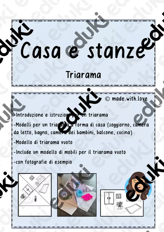 Casa e stanze/ camere - Triarama Esercizi - Casa e stanze/ camere - Triarama - made.with.love - Pagina di copertina