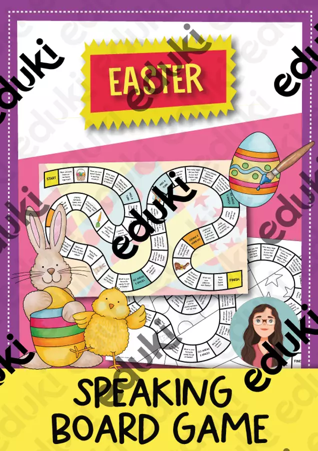 Easter speaking board game / Gioco di conversazione (inglese) Giochi - Easter speaking board game / Gioco di conversazione (inglese) - Brighter Day Classroom - Pagina di copertina