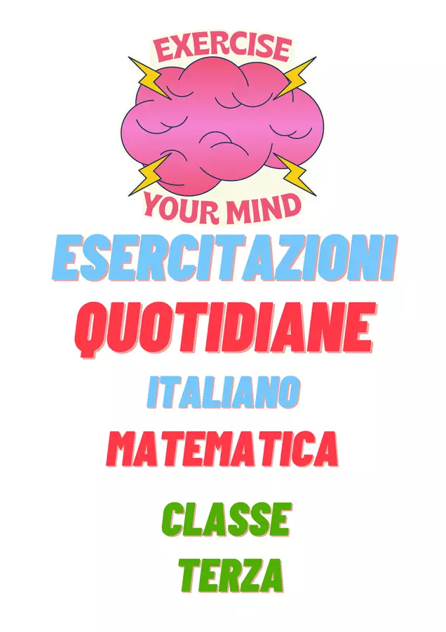 Esercizi quotidiani copertina Esercizi - Esercizi quotidiani copertina - La maestra con le scarpe da ginnastica - Pagina di copertina