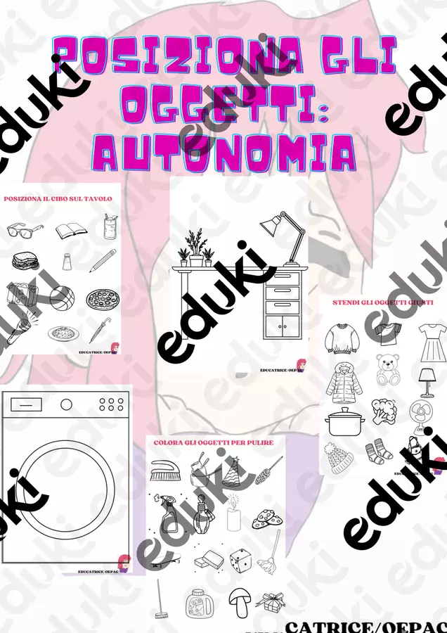 POSIZIONA GLI OGGETTI GIUSTI Esercizi - POSIZIONA GLI OGGETTI GIUSTI - educatrice_oepac - Pagina di copertina