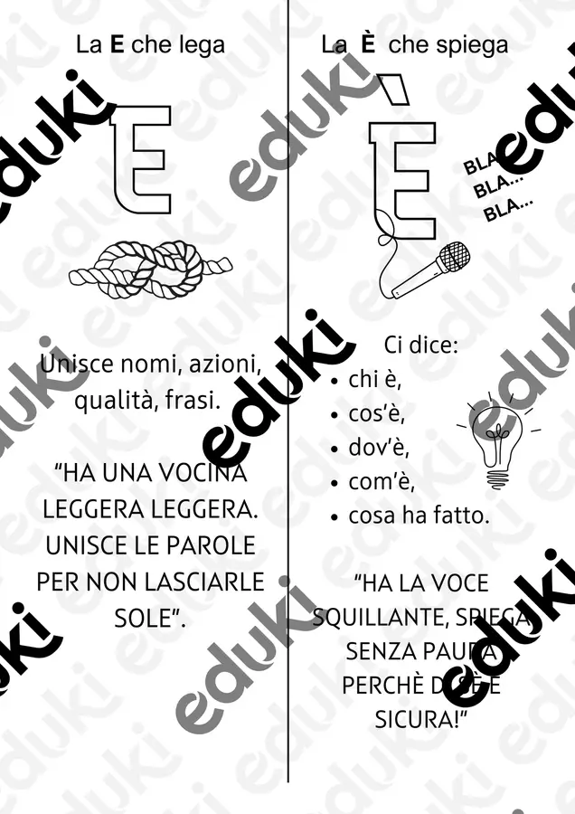 "E" che lega, "è" che spiega Esercizi - "E" che lega, "è" che spiega - Maestra Elvi - Pagina di copertina