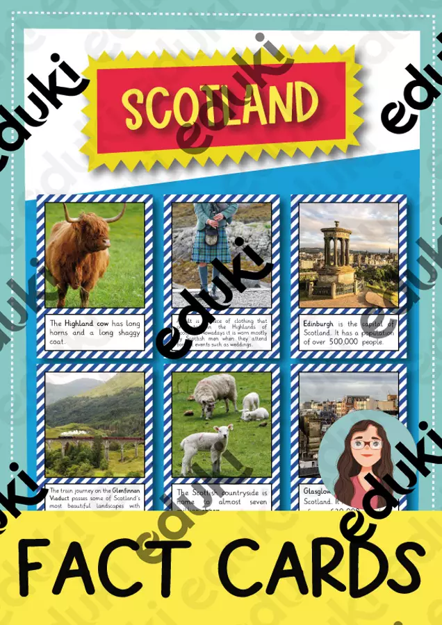 Scotland Fact Cards (English) / Schede informative sulla Scozia (inglese) Flashcard - Scotland Fact Cards (English) / Schede informative sulla Scozia (inglese) - Brighter Day Classroom - Pagina di copertina
