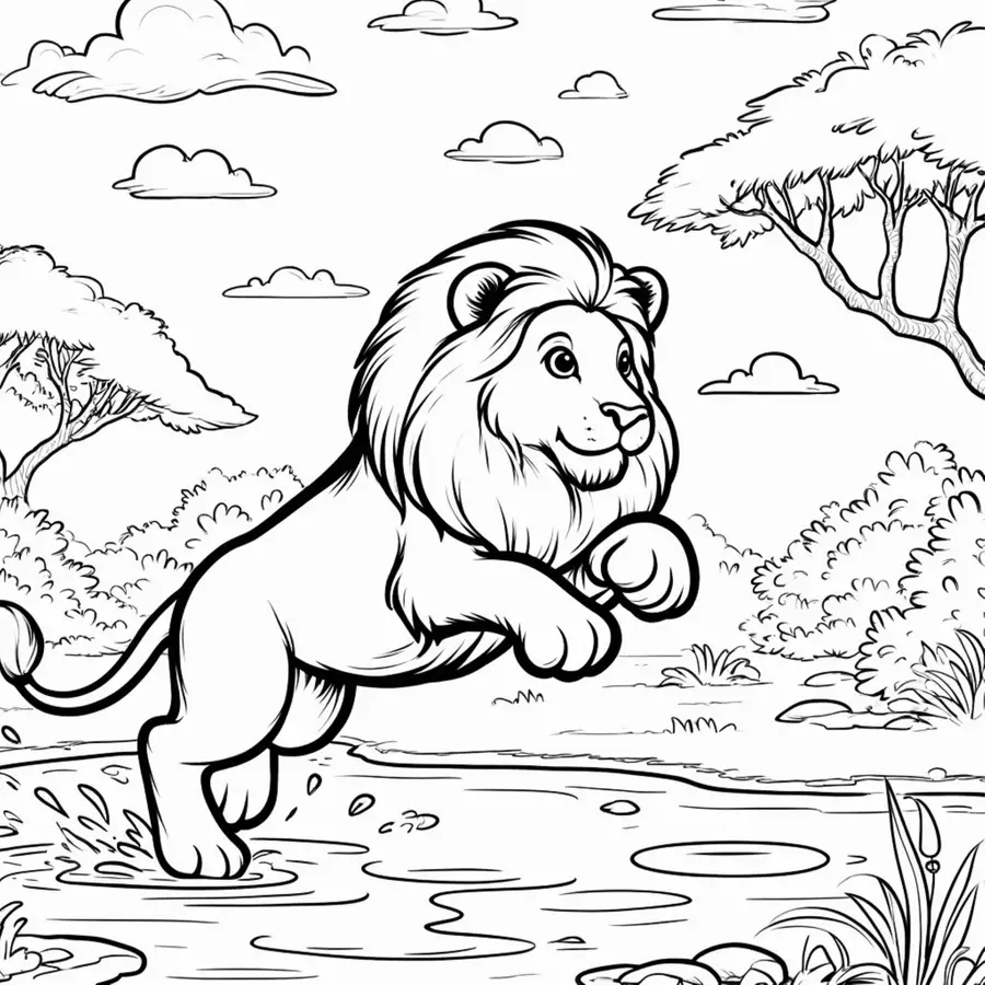 Leoni Disegni da colorare (50 illustrazioni da colorare) Materiale per pittura e bricolage - Leoni Disegni da colorare (50 illustrazioni da colorare) - Kontrollmops - Pagina di copertina