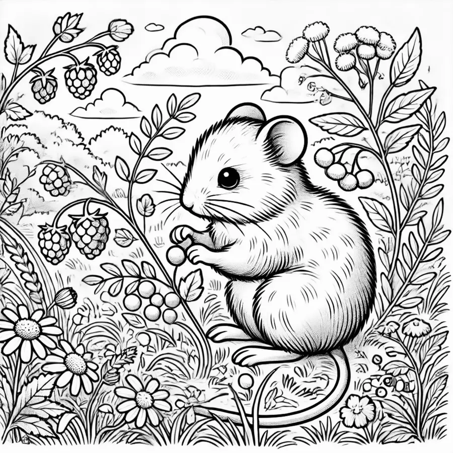 Topi Disegni da colorare (50 illustrazioni di topolini da campo) Materiale per pittura e bricolage - Topi Disegni da colorare (50 illustrazioni di topolini da campo) - Kontrollmops - Pagina di copertina