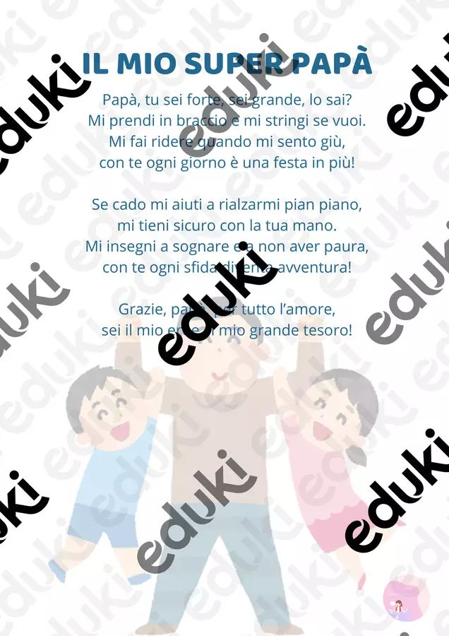IL MIO SUPER PAPÀ! - Festa del papà Materiale di supporto/inclusione - IL MIO SUPER PAPÀ! - Festa del papà - Maestra_Anto - Pagina di copertina