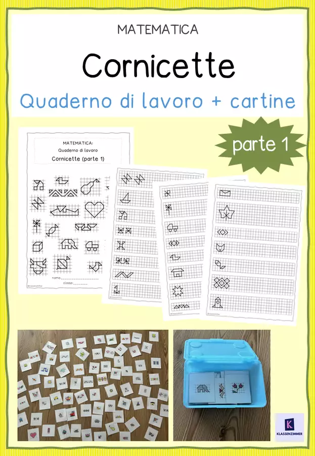 Quaderno di matematica: cornicette (parte 1) Esercizi - Quaderno di matematica: cornicette (parte 1) - Klassenzimmer_Italia - Pagina di copertina