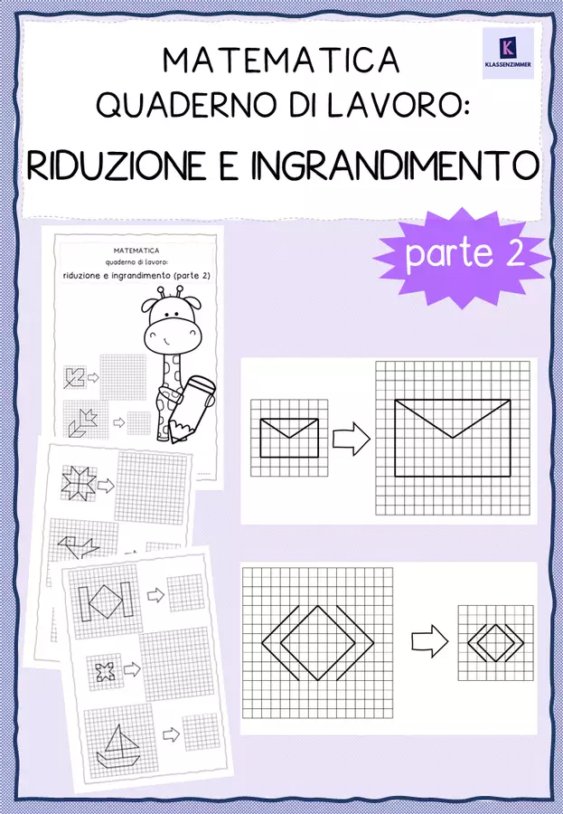 Quaderno di lavoro: ingrandimento e riduzione (parte 2) Esercizi - Quaderno di lavoro: ingrandimento e riduzione (parte 2) - Klassenzimmer_Italia - Pagina di copertina