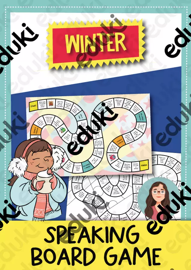 Winter: speaking board game; Gioco da tavolo (Inglese) Giochi - Winter: speaking board game; Gioco da tavolo (Inglese) - Brighter Day Classroom - Pagina di copertina