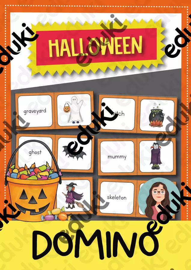 Halloween Domino-Game (English) / Gioco del domino di Halloween (Inglese) Giochi - Halloween Domino-Game (English) / Gioco del domino di Halloween (Inglese) - Brighter Day Classroom - Pagina di copertina