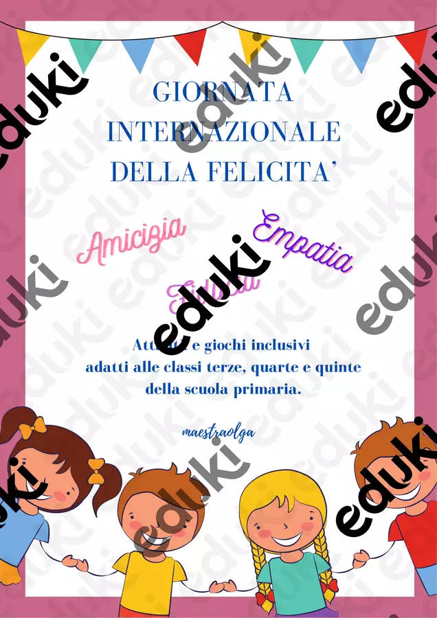 Amicizia-empatia-fiducia. Attività e giochi inclusivi. Esercizi - Amicizia-empatia-fiducia. Attività e giochi inclusivi. - maestraolga88 - Pagina di copertina