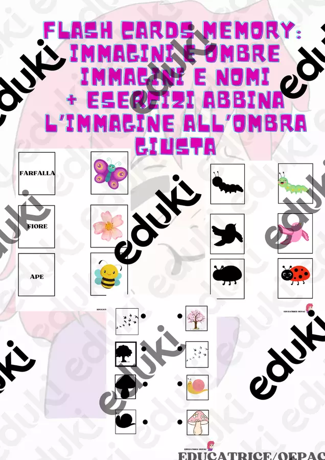 Flash cards memory primavera + esercizi abbinamento Flashcard - Flash cards memory primavera + esercizi abbinamento - educatrice_oepac - Pagina di copertina