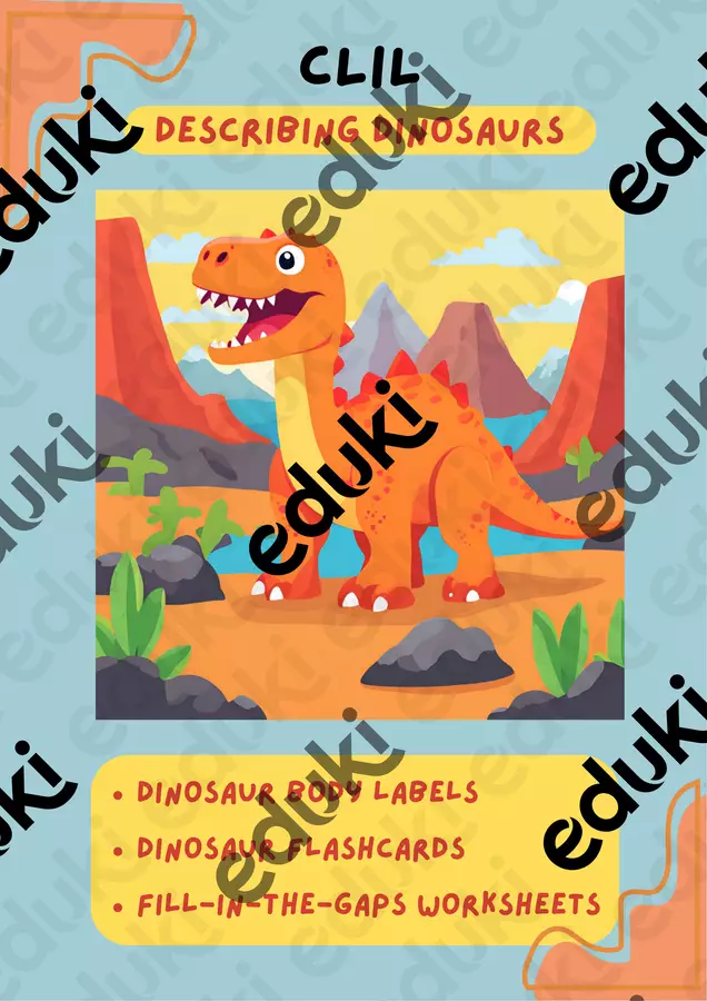 CLIL: describing dinosaurs Esercizi - CLIL: describing dinosaurs - Inglese-senza-sbadigli - Pagina di copertina