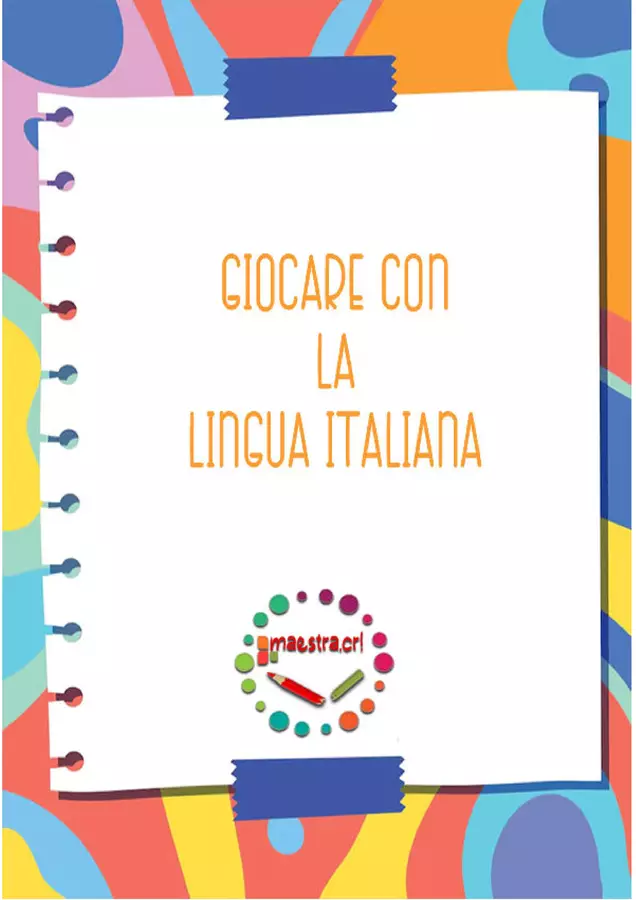 Giocare con la lingua italiana Esercizi - Giocare con la lingua italiana - maestra.cri - Pagina di copertina