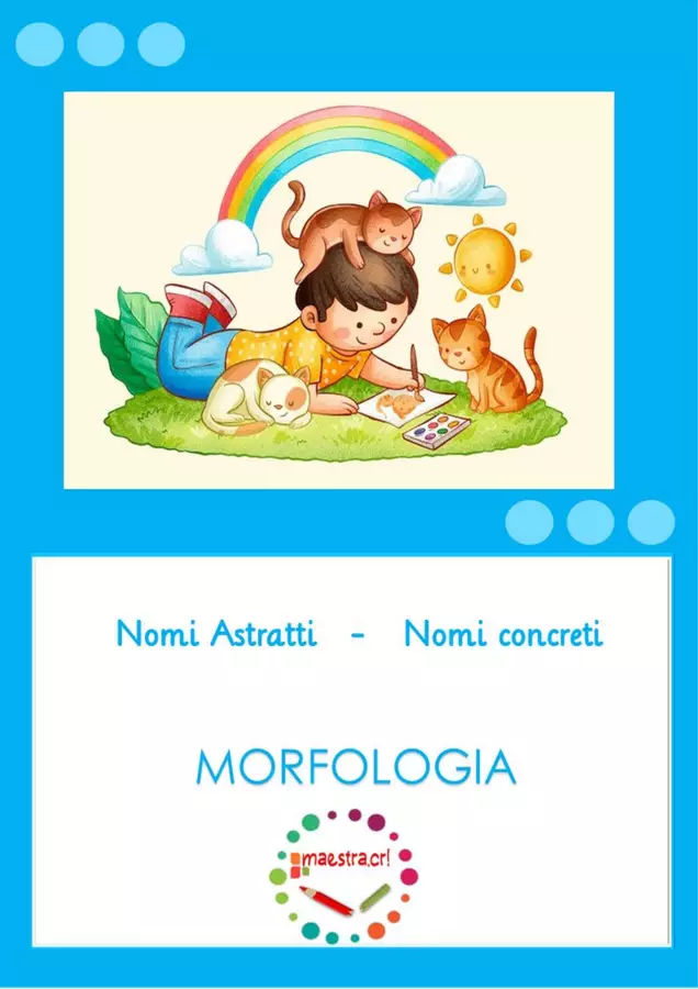 Nomi astratti e nomi concreti Esercizi - Nomi astratti e nomi concreti - maestra.cri - Pagina di copertina