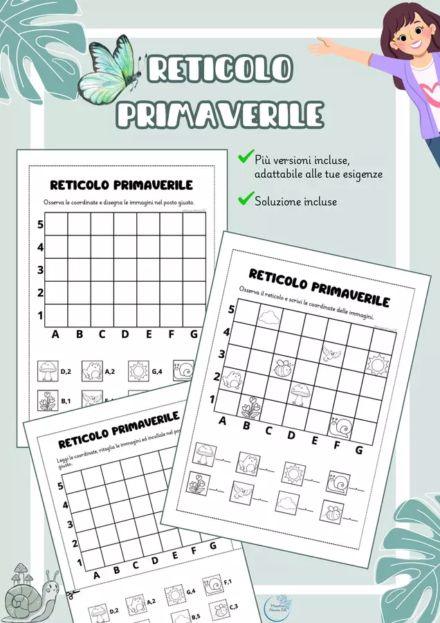 RETICOLO PRIMAVERILE Esercizi - RETICOLO PRIMAVERILE - Maestra Zilli - Pagina di copertina
