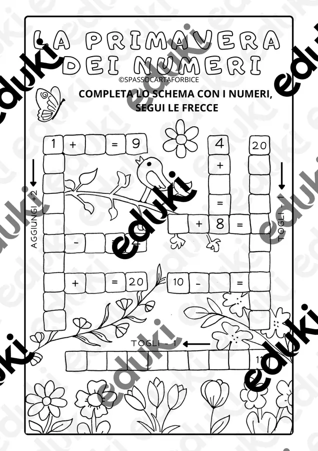 MATEMATICA CLASSE PRIMA PRIMAVERA Esercizi - MATEMATICA CLASSE PRIMA PRIMAVERA - Spassocartaforbice - Pagina di copertina