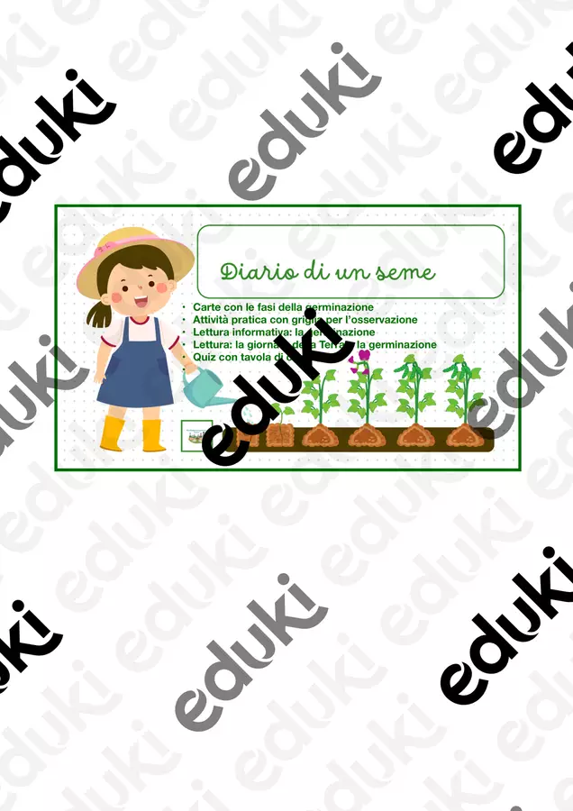 Diario di un seme; carte, letture e attività concrete; classi 2/5 Materiale interattivo - Diario di un seme; carte, letture e attività concrete; classi 2/5 - montessorianamentelucca - Pagina di copertina