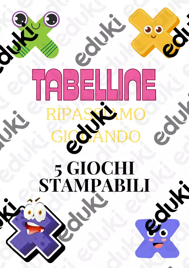 TABELLINE IN GIOCO Esercizi - TABELLINE IN GIOCO - Marta Muratore - Pagina di copertina
