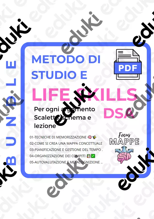Metodo di Studio e Life Skills – Il Kit Completo Materiale di supporto/inclusione - Metodo di Studio e Life Skills – Il Kit Completo - CreaLectio 🔴🟡🔵 - Pagina di copertina