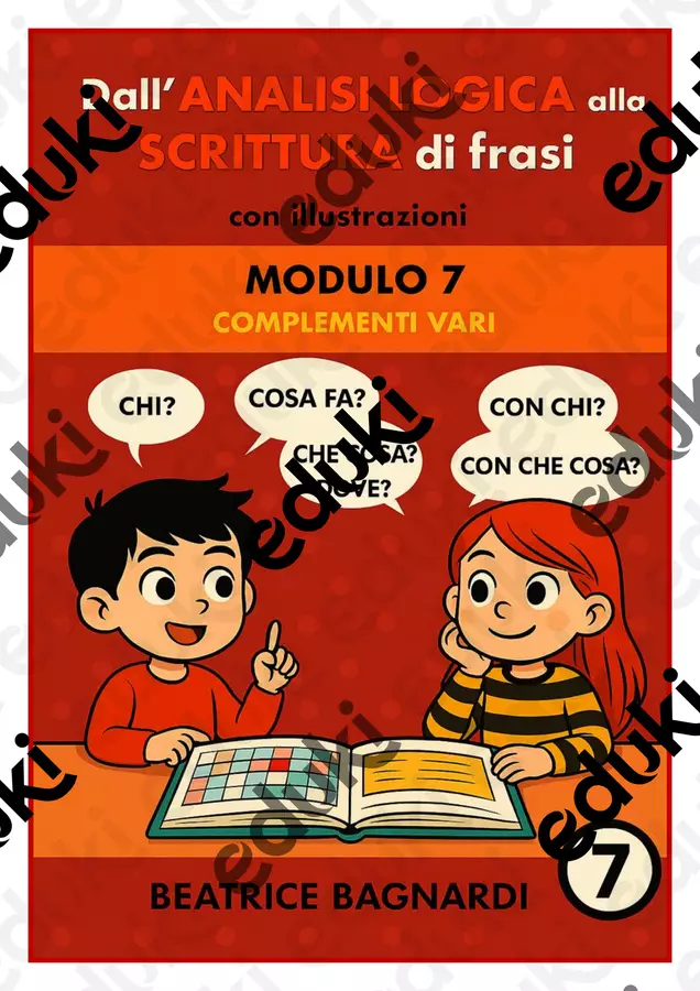 p.7:Complementi vari, Dall'analisi logica alla frase Esercizi - p.7:Complementi vari, Dall'analisi logica alla frase - BeaBa - maestra - - Pagina di copertina