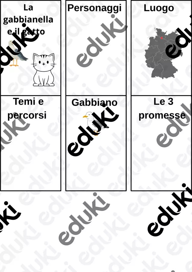 Uso didattico din 'La gabbianella e il gatto' Altro tipo di materiale - Uso didattico din 'La gabbianella e il gatto' - maestra_carly_ - Pagina di copertina