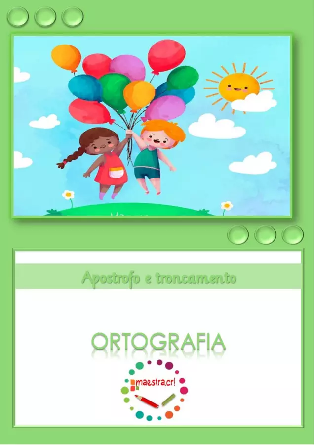 Apostrofo e troncamento Esercizi - Apostrofo e troncamento - maestra.cri - Pagina di copertina