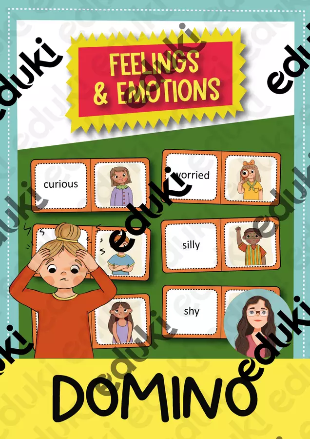Feelings and Emotions Domino - Game (English) / Domino dei sentimenti e delle emozioni - Gioco (Inglese) Materiale di supporto/inclusione - Feelings and Emotions Domino - Game (English) / Domino dei sentimenti e delle emozioni - Gioco (Inglese) - Brighter Day Classroom - Pagina di copertina