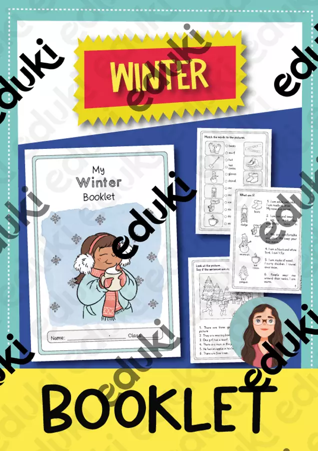 My winter booklet / Quaderno di lavoro per lezioni di inglese Materiale di supporto/inclusione - My winter booklet / Quaderno di lavoro per lezioni di inglese - Brighter Day Classroom - Pagina di copertina