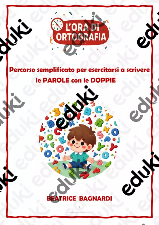 PERCORSO SEMPLIFICATO PER ESERCITARSI A SCRIVERE LE DOPPIE Esercizi - PERCORSO SEMPLIFICATO PER ESERCITARSI A SCRIVERE LE DOPPIE - BeaBa - maestra - - Pagina di copertina