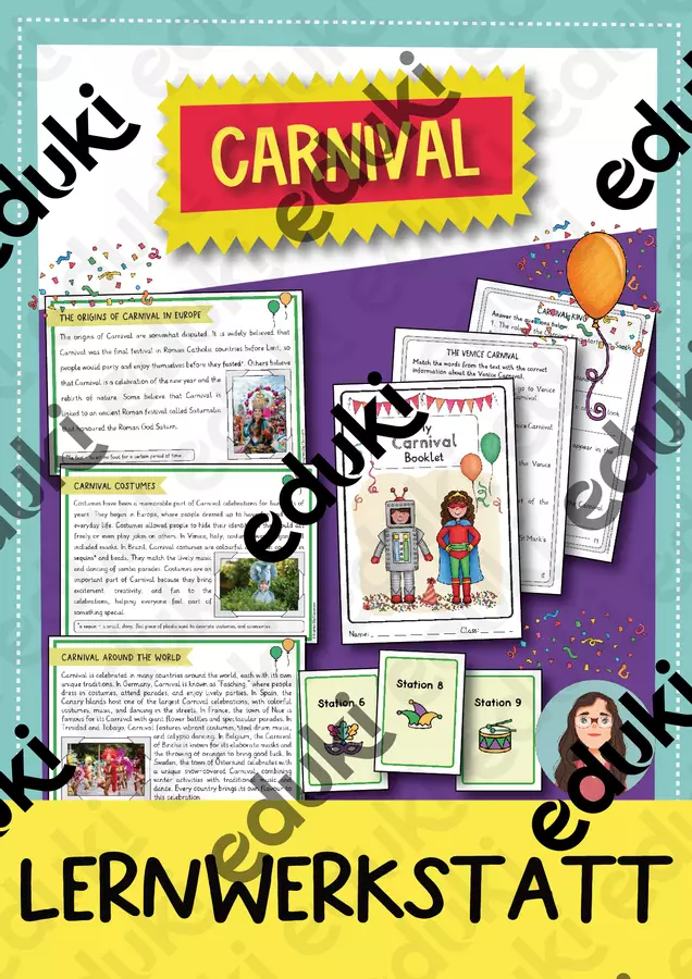 Carnival Laboratorio di apprendimento (Inglese) Schede informative - Carnival Laboratorio di apprendimento (Inglese) - Brighter Day Classroom - Pagina di copertina