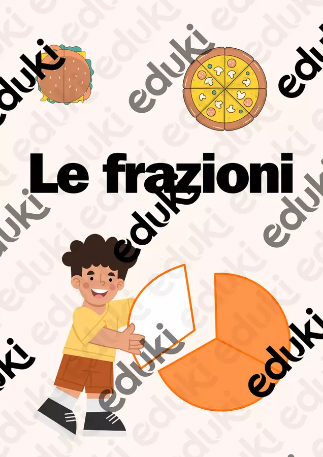 Frazioni spiegazione ed esercizi Materiale di supporto/inclusione - Frazioni spiegazione ed esercizi - Teacher Fra Bonny - Pagina di copertina