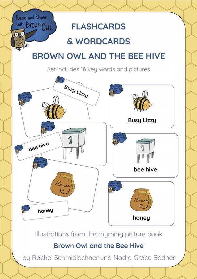 Brown Owl and the Bee Hive - FLASHCARDS and WORDCARDS Flashcard - Brown Owl and the Bee Hive - FLASHCARDS and WORDCARDS - Read and Rhyme with Brown Owl - Pagina di copertina