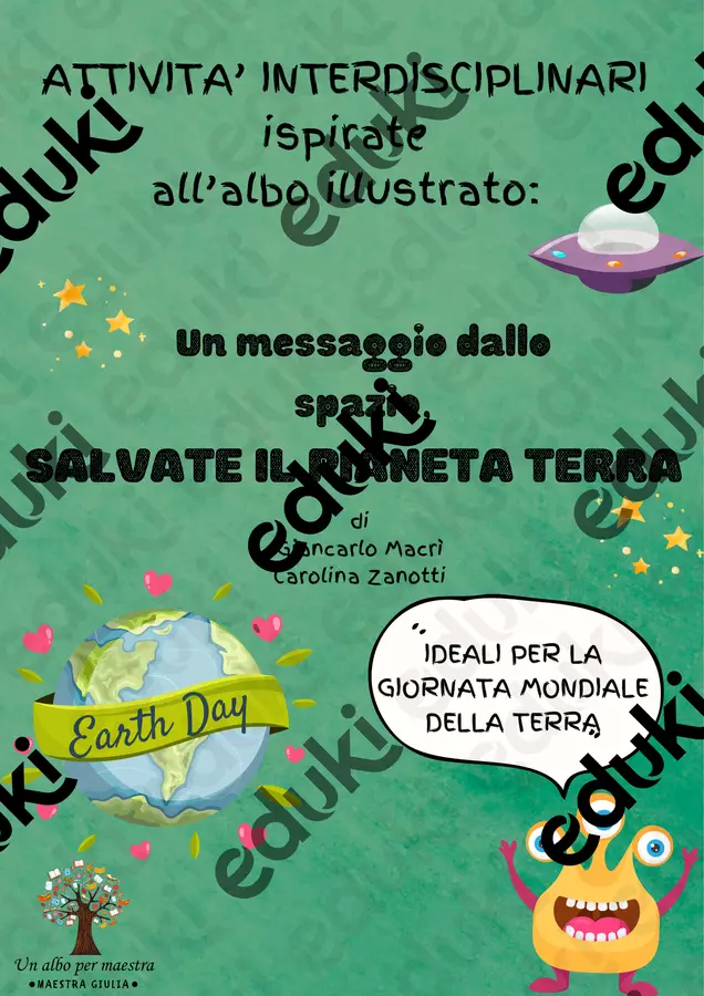 “SALVATE IL PIANETA TERRA” -Attività didattiche interdisciplinari Esercizi - “SALVATE IL PIANETA TERRA” -Attività didattiche interdisciplinari - Un albo per maestra - Pagina di copertina