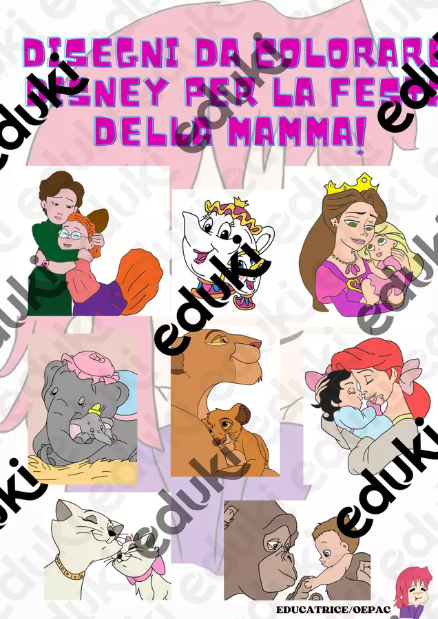 disegni disney per la festa della mamma! Clipart / Immagini originali - disegni disney per la festa della mamma! - educatrice_oepac - Pagina di copertina