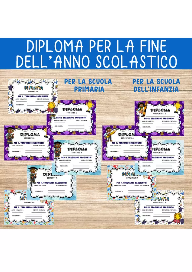 🎓 DIPLOMA PER LA FINE DELL’ANNO SCOLASTICO Flashcard - 🎓 DIPLOMA PER LA FINE DELL’ANNO SCOLASTICO - Nikki_Giochi - Pagina di copertina