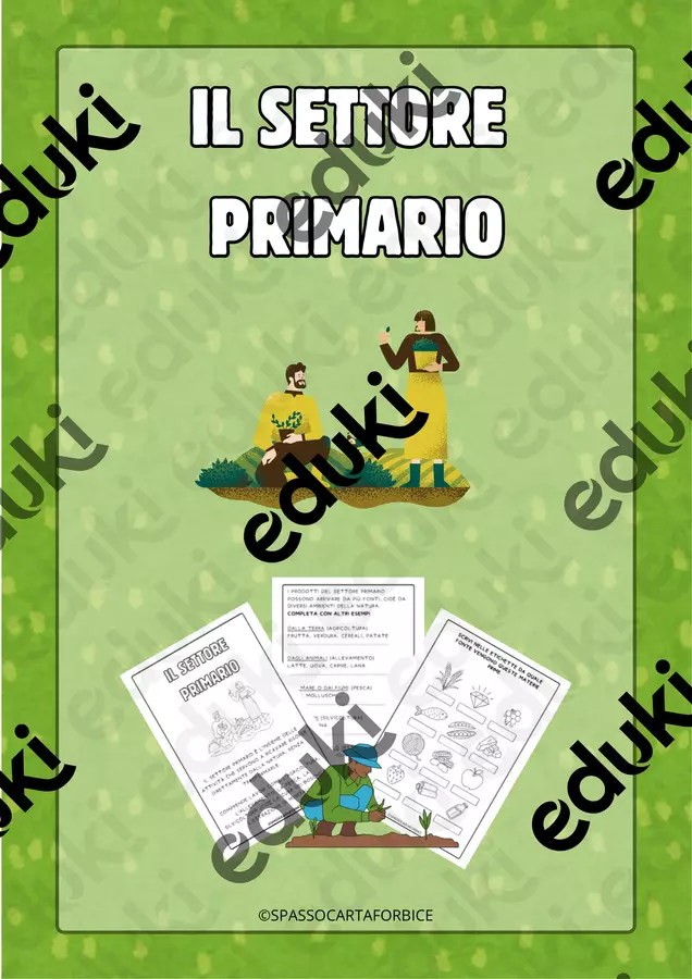 Settore primario - geografia classe quarta elementare Esercizi - Settore primario - geografia classe quarta elementare - Spassocartaforbice - Pagina di copertina