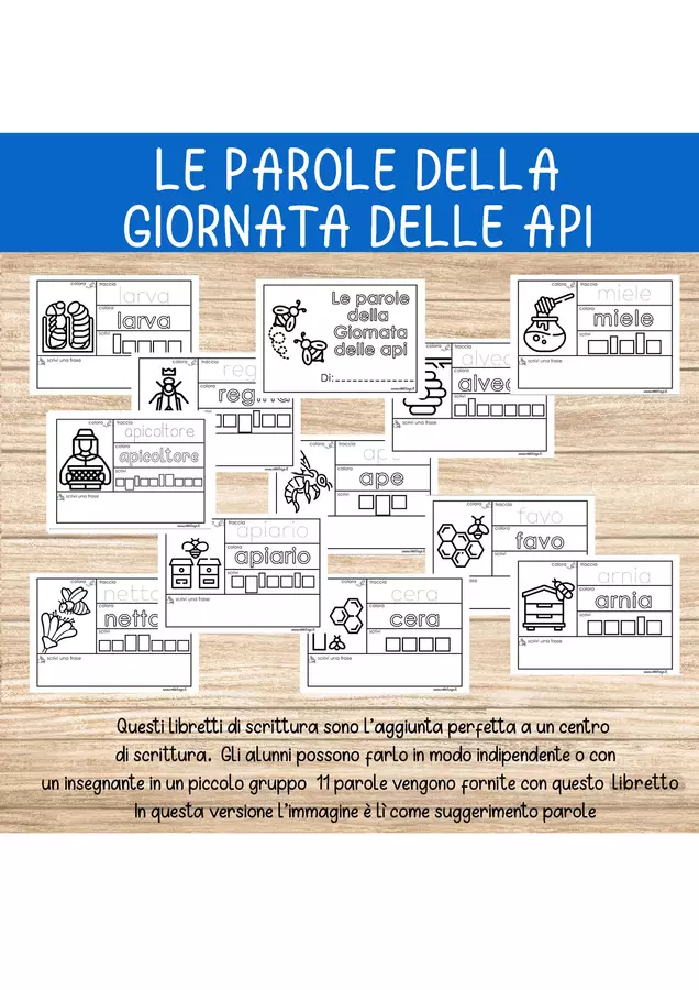 Le parole della Giornata delle api Esercizi - Le parole della Giornata delle api - Nikki_Giochi - Pagina di copertina